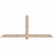 Ekena Millwork Eugene Smooth Timber Gable Bracket, Douglas Fir, 96"W x 40"H x 3 1/2"D x 5 1/2"F, 10/12 Pitch GBW096X40X0406EUG00SDF - alternate 1